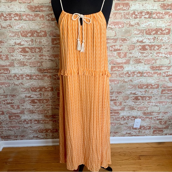 TALULAH Dress Orange Maxi Size Large - Picture 2 of 11